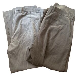 Mens Tommy Bahama Silk Dress Pants Bundle Of 2 Slack Chino Khaki Trouser 40x32
